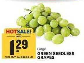 Food Lion Green seedless grapes offer