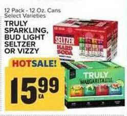 Food Lion Truly sparkling, bud light seltzer or vizzy offer