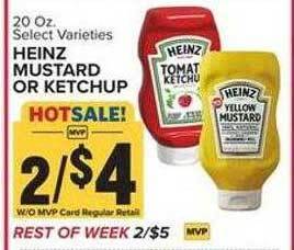 Food Lion Heinz mustard or ketchup offer