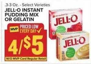 Food Lion Jell-o instant pudding mix or gelatin offer