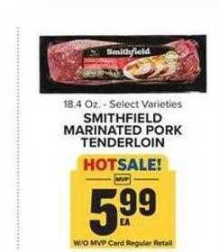 Food Lion Smithfield marinated pork tenderloin offer
