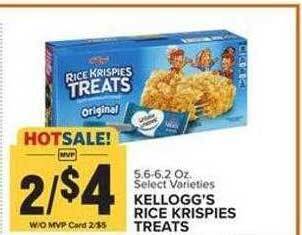 Food Lion Kellogg's rice krispies treats offer