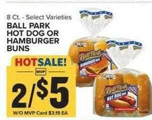Food Lion Ball park hot dog or hamburger buns offer
