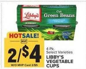 Food Lion Libby's vegetable cups offer