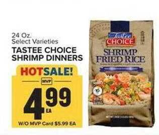 Food Lion Tastee choice shrimp dinners offer