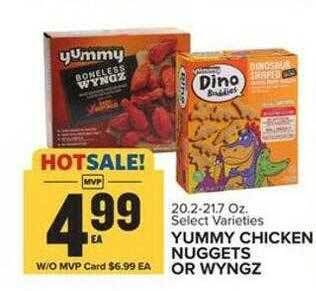 Food Lion Yummy chicken nuggets or wyngz offer
