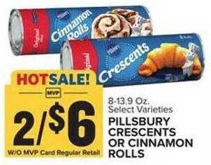 Food Lion Pillsbury crescents or cinnamon rolls offer