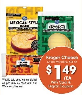 Fred Meyer Kroger Cheese offer