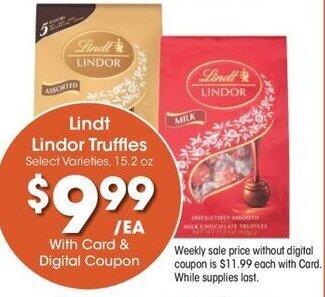 Fred Meyer Lindt Lindor Truffles offer