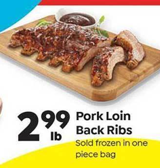 Save a Lot Pork loin back ribs offer