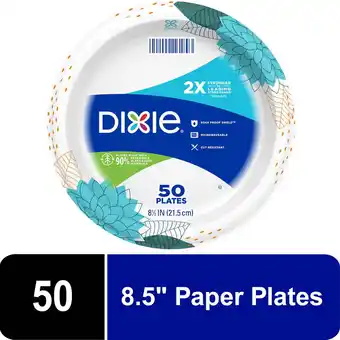 Walmart Dixie disposable paper plates, 8.5 in, 50 count offer