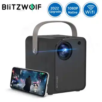 Walmart Blitzwolf portable 1080p wifi projector, wireless led movie video game home projector offer