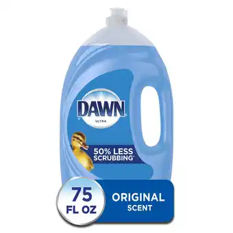 Walmart Ultra liquid dish detergent dawn original, 75oz bottle offer