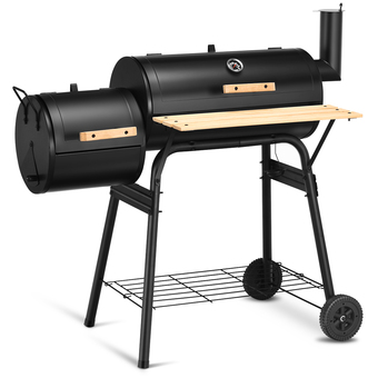 Walmart Costway outdoor bbq grill charcoal barbecue pit patio backyard meat cooker smoker offer
