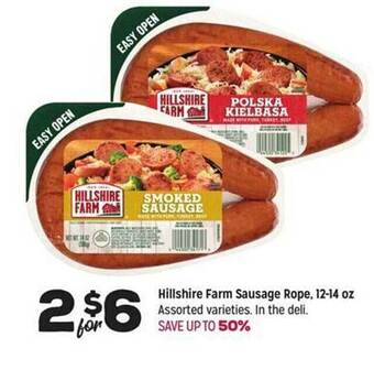 Grocery Outlet Hillshire farm sausage rope, 12-14 oz offer