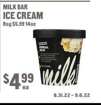 New Seasons Market Milk bar ice cream offer