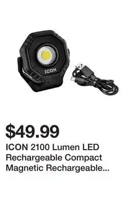 Harbor Freight Tools 2100 lumen led rechargeable compact magnetic rechargeable floodlight, black offer