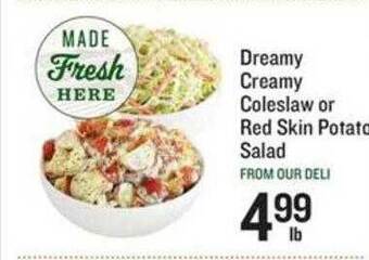 Lowes Foods Dreamy creamy coleslaw or red skin potato salad offer