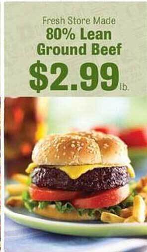 Robert Fresh Market 80% lean ground beef offer
