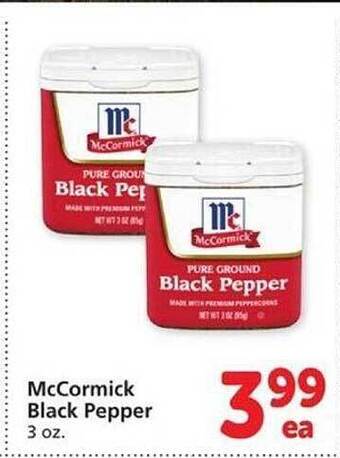 Vons Mccormick black pepper offer