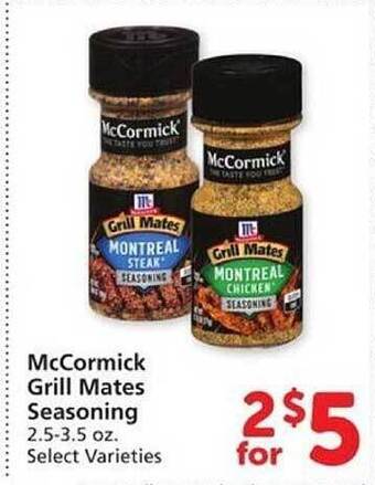 Vons Mccormick grill mates seasoning offer