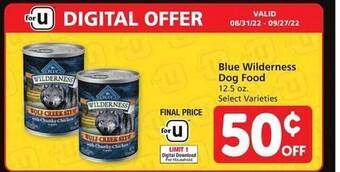 Vons Blue wilderness dog food offer