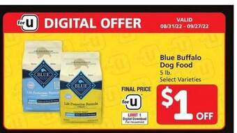 Vons Blue buffalo dog food offer
