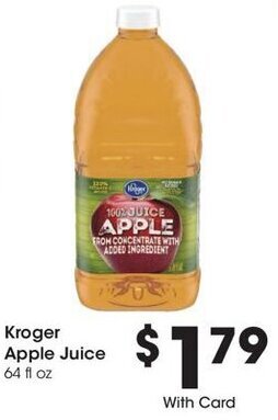 Fred Meyer Kroger Apple Juice offer
