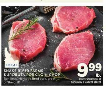 Albertsons Snake river farms kurobuta pork loin chop offer