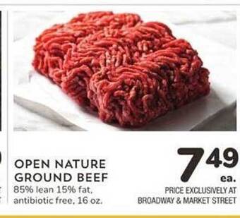 Albertsons Open nature ground beef offer
