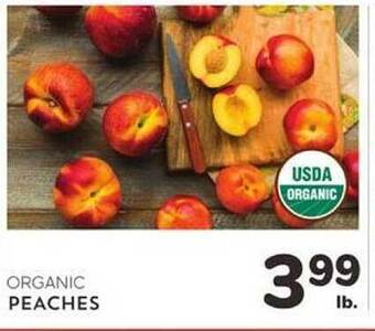 Albertsons Organic peaches offer