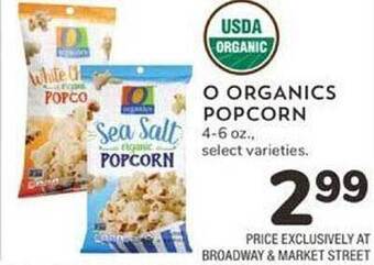 Albertsons O organics popcorn offer