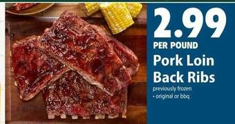 Festival Foods Pork loin back ribs offer