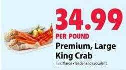 Festival Foods Premium, large king crab offer