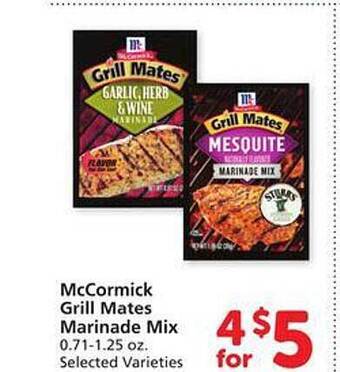 Safeway Mccormick grill mates marinade mix offer