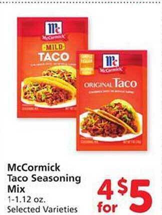 Safeway Mccormick taco seasoning mix offer