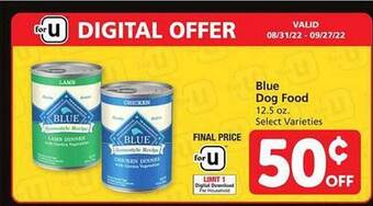 Safeway Blue dog food offer