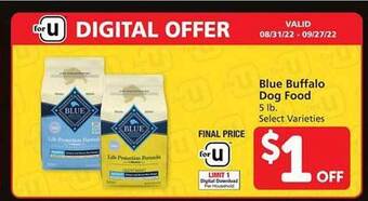 Safeway Blue buffalo dog food offer
