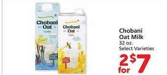 Safeway Chobani oat milk offer