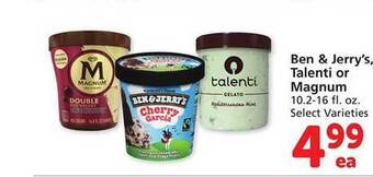 Safeway Ben & jerry's, talenti or magnum offer