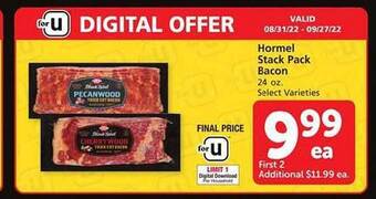 Safeway Hormel stack pack bacon offer
