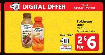 Safeway Bolthouse juice offer