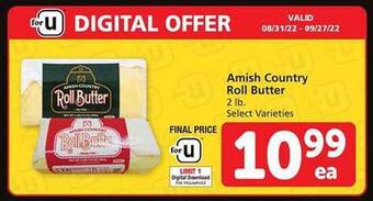 Safeway Amish country roll butter offer