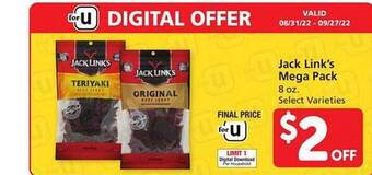 Safeway Jack link's mega pack offer