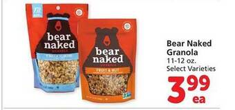 Safeway Bear naked granola offer