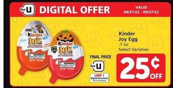 Vons Kinder joy egg offer