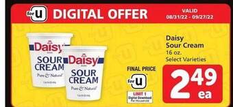 Vons Daisy sour cream offer