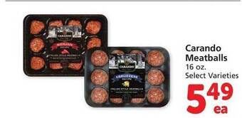 Vons Carando meatballs offer