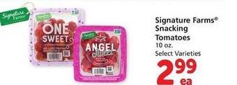 Vons Signature farms snacking tomatoes offer