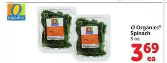 Vons O organics spinach offer